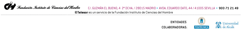 Se muestra info de contacto de la Fundaci�n ICH, as� como los logos de UPM, UAH e Inated